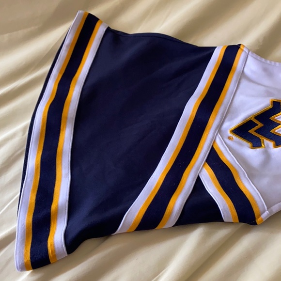 2T WVA Mountaineers Cheerleader Dress. Wht/Nvy/Gld - Picture 11 of 14